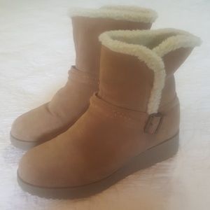 Fur lined ankle boots